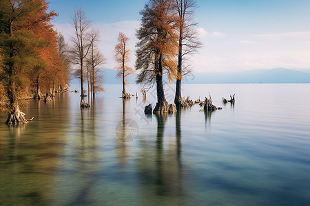 双廊洱海秋季洱海的景观背景