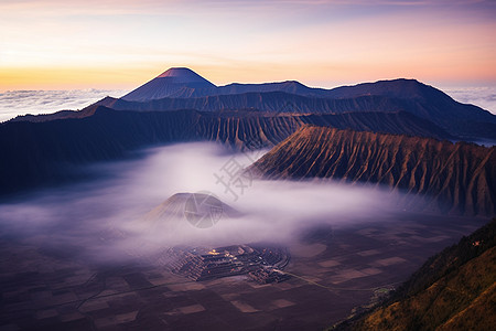 活火山风景图片