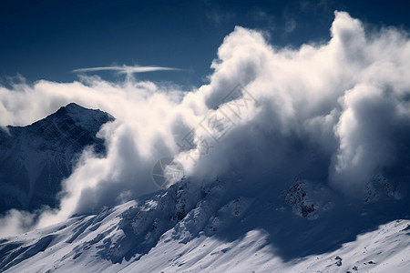 壮观的雪山自然景观图片