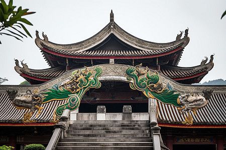 寺庙传统建筑图片