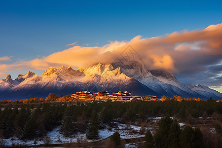 雪山的唯美风景图片