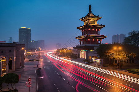 历史城市的夜景图片