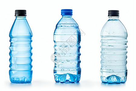 白色背景上的聚碳酸酯塑料瓶高清图片