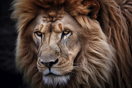 毛茸茸的雄性狮子背景图片