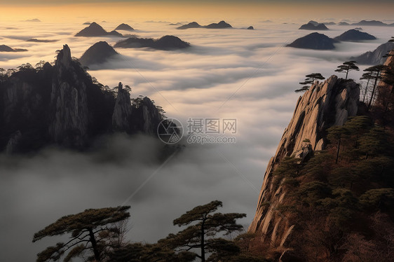 黄山云海风景图片