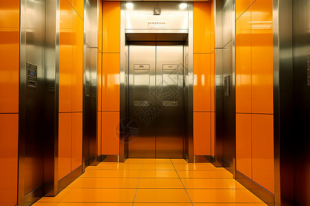 干净的电梯门图片