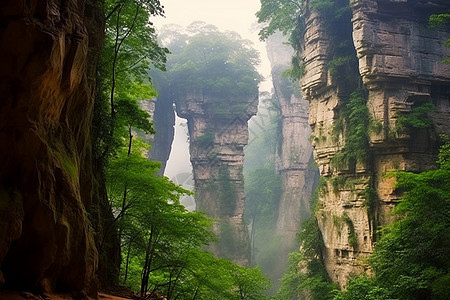 空气清新的大山景色图片