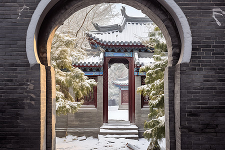 中国建筑月亮门图片