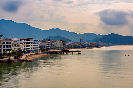 海边的村庄图片