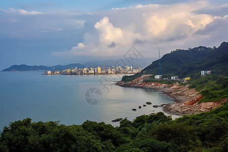 沿海的小镇图片