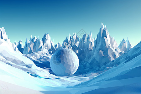 3d几何纹理冰块背景图片
