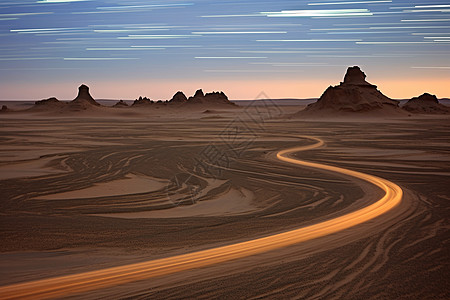 一望无际的沙丘景观图片