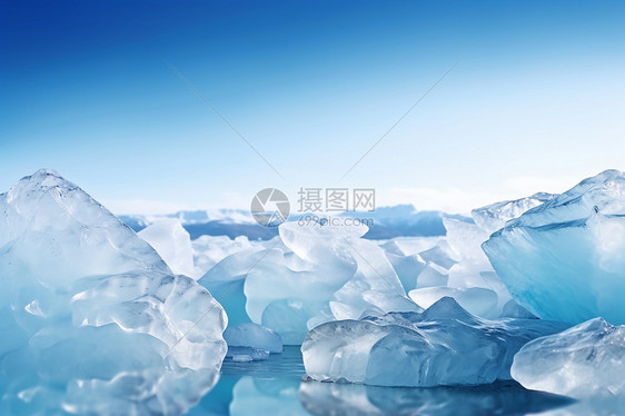 3D冰川场景图片