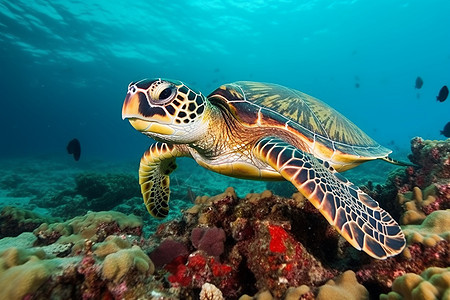野生海洋生物-海龟图片