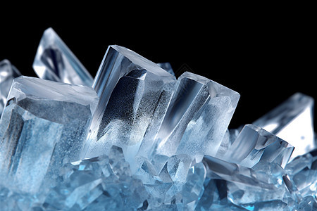 冻结的透明冰柱图片