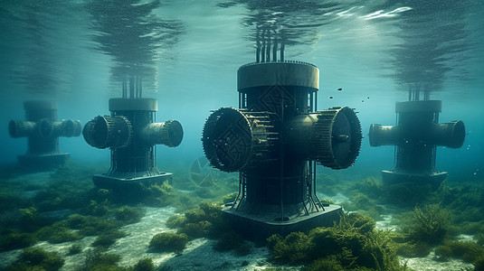 海下潮汐涡轮机设备图片