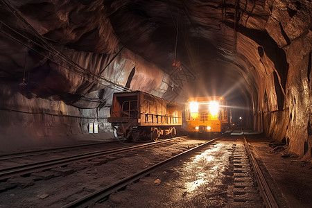 隧道中的运输高清图片