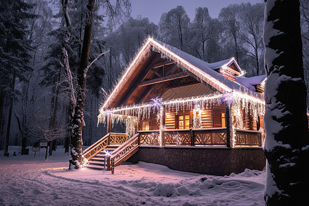 寒冷的雪屋图片