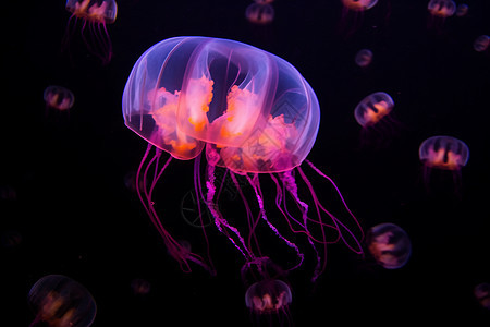 深海水母背景图片