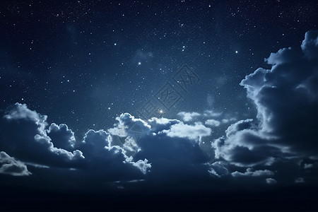 夜空与闪耀的星星图片