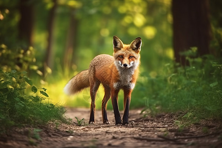 森林里的野狐图片