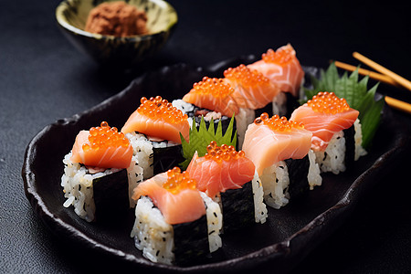 章鱼寿司日本料理背景