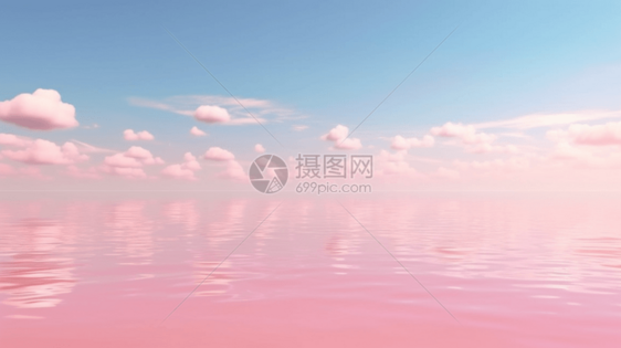 梦幻粉红色的海洋图片