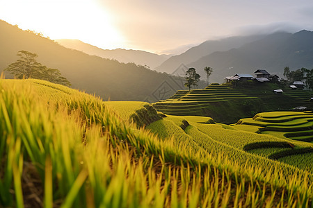 夏季乡村的景色图片