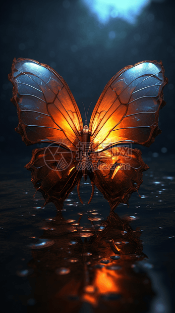 发光的蝴蝶翅膀图片
