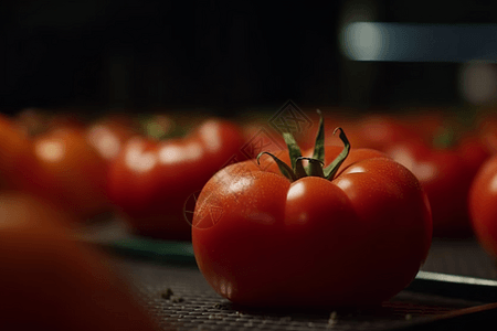 已检查过的成熟番茄高清图片