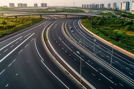 建造的高速公路背景图片