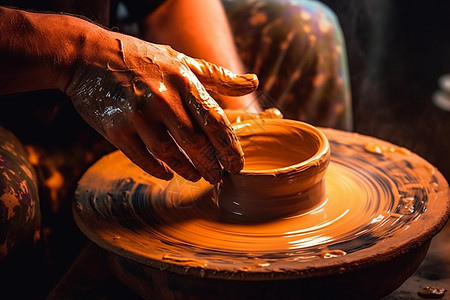 手工陶瓷工艺背景图片