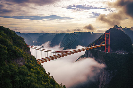 湘西小寨桥自然景观背景图片