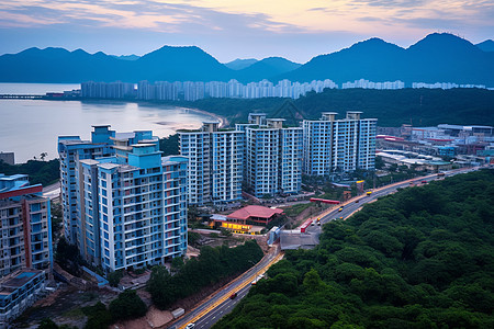 沿海的城市建筑图片