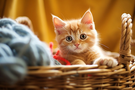 橙色猫可爱的大眼睛图片