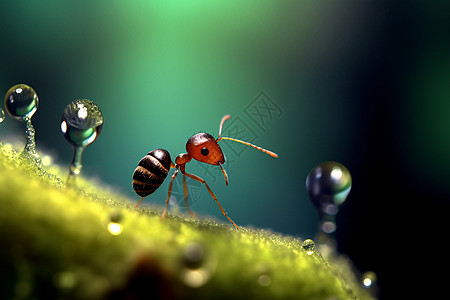 一只红蚂蚁图片