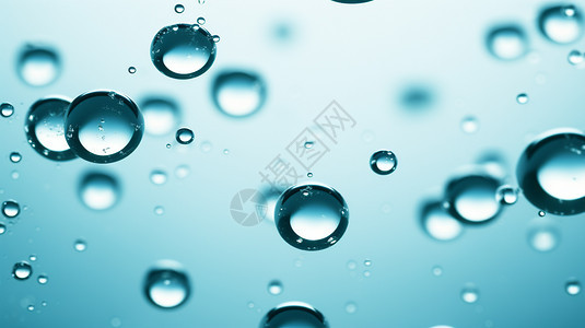 水滴和青色背景图片