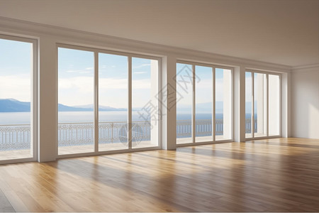 阳台水海景阳台的落地窗设计图片
