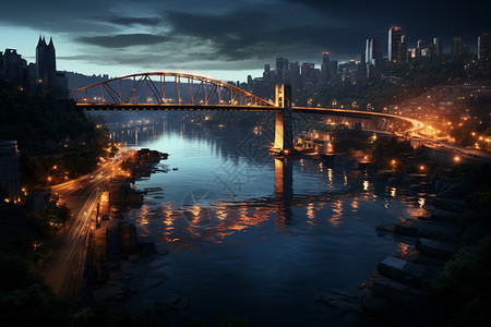 夜景城市的风景图片