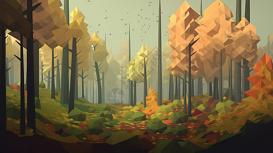 秋季的森林图片