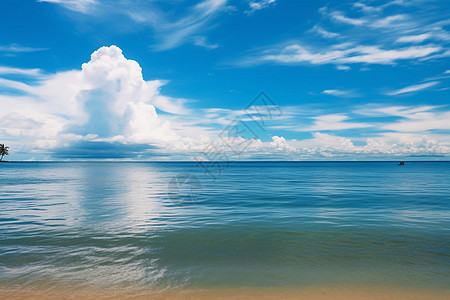 海天相接的地平线背景