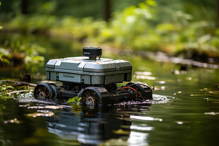 河里的机器人图片