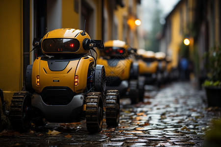 街道上的机器人图片