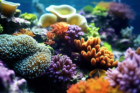 五彩缤纷的珊瑚图片