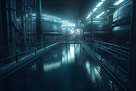 污水处理厂水污染处理高清图片