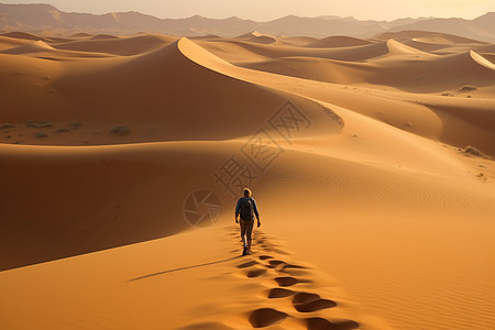 沙漠的风光沙丘阳光高清图片