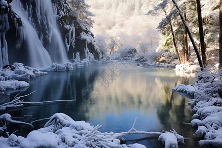 冬天阿坝的自然景观图片