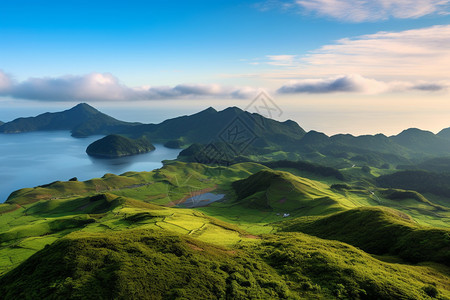 夏季的玉山岛景观图片