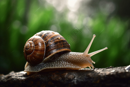 蜗牛的特写镜头图片
