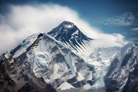 珠穆朗玛峰的自然景观图片